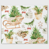  kerstboomkleur Wrapppapier Cadeaupapier (Vlak)