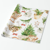  kerstboomkleur Wrapppapier Cadeaupapier (Uitgerold)