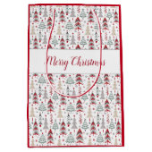 kerstboomkleurige kerstboom medium cadeauzakje (Voorkant)