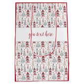 kerstboomkleurige kerstboom medium cadeauzakje (Achterkant)