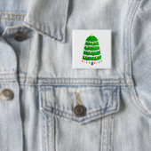 Kerstboomknipkunst Vierkante Button 5,1 Cm (In situ)