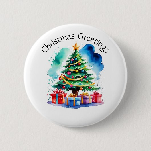 Kerstboomknop Ronde Button 5,7 Cm (Voorkant)