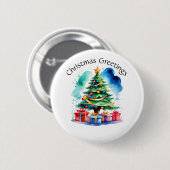 Kerstboomknop Ronde Button 5,7 Cm (Voorkant /achterkant)