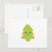 kerstboomkoekje feestdagenkaart (Voorkant / Achterkant)