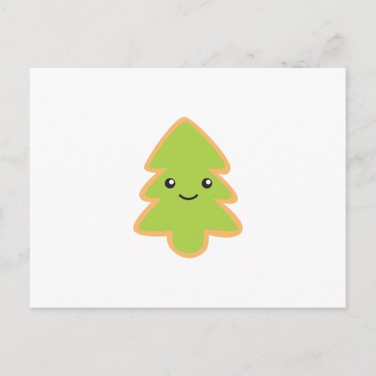 kerstboomkoekje feestdagenkaart (Voorkant)