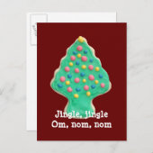 kerstboomkoekje feestdagenkaart (Voorkant / Achterkant)