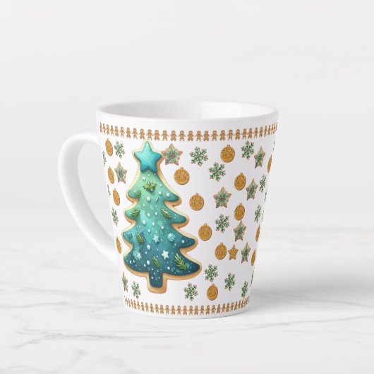 kerstboomkoekje latte mok (Linkerhoek)