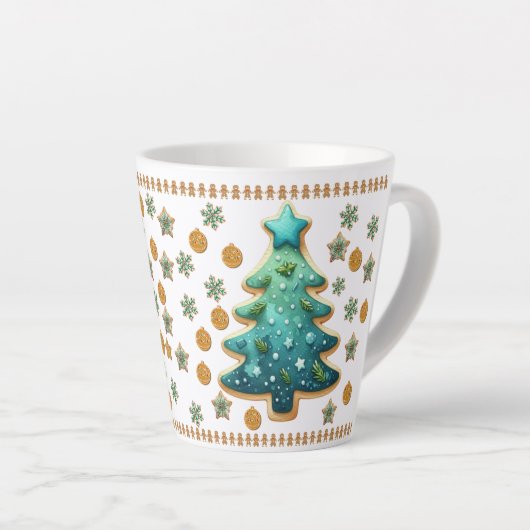 kerstboomkoekje latte mok (Rechterhoek)