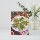 kerstboomkoekjes feestdagenkaart (Staand voorkant)