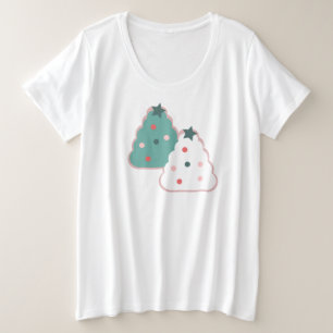 Kerstboomkoekjes Spikkels Stippen Grote Maat T-shirt
