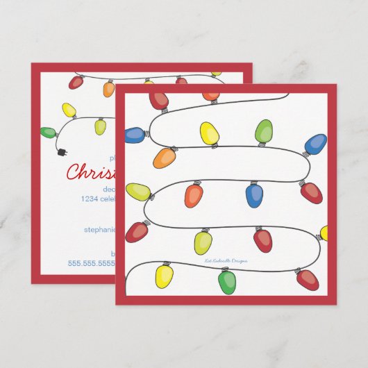 kerstboomkoord van de feestdag van de Lichten Kaart (Voorkant / Achterkant)