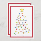 kerstboomkoord van de feestdag van de Lichten Kaart (Voorkant / Achterkant)