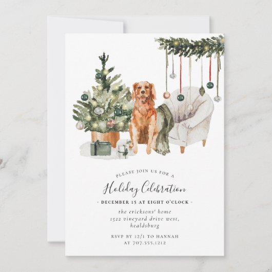 Kerstboomkoorts, feestdag kerstfeest kaart (Voorkant)