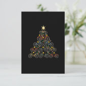 kerstboomkoorts Funny Biker Bicyclist Xmas Bedankkaart (Staand voorkant)