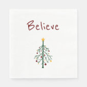 kerstboomkoorts gelooft moderne partij servet (Voorkant)