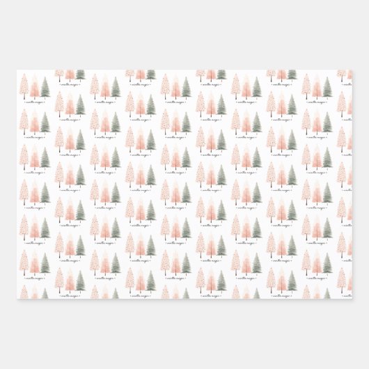 kerstboomkoorts inpakpapier vel (Voorkant 2)