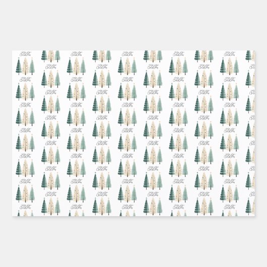 kerstboomkoorts inpakpapier vel (Voorkant 3)