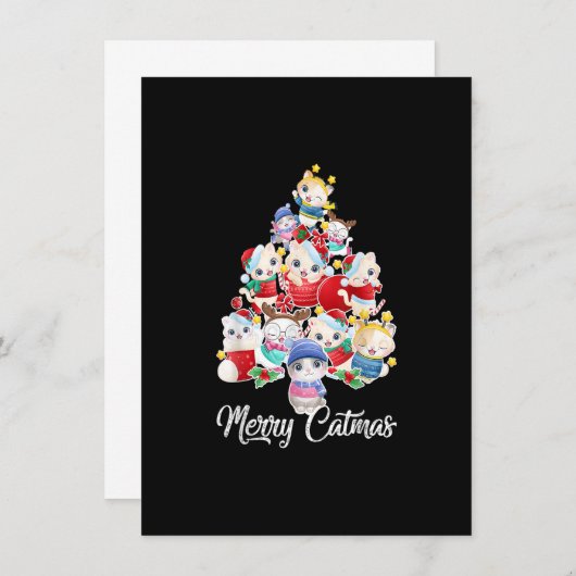 kerstboomkoorts met kutkat, smaakrijke catastrofes kaart (Voorkant / Achterkant)