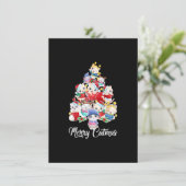 kerstboomkoorts met kutkat, smaakrijke catastrofes kaart (Staand voorkant)