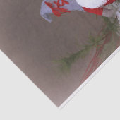 kerstboomkoorts met rode kermis tissuepapier (Detail)