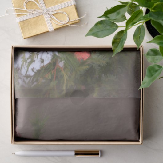 kerstboomkoorts met rode kermis tissuepapier (Geschenk)