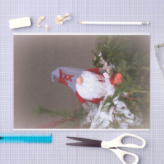 kerstboomkoorts met rode kermis tissuepapier (Craft)