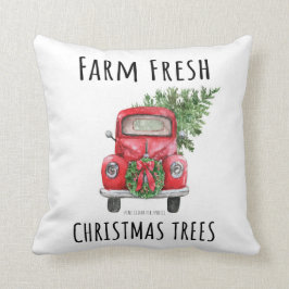  kerstboomkoorts met rode vrachtwagen kussen