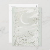  kerstboomkoorts Moon Sky Snow Feestdagenkaart (Voorkant / Achterkant)