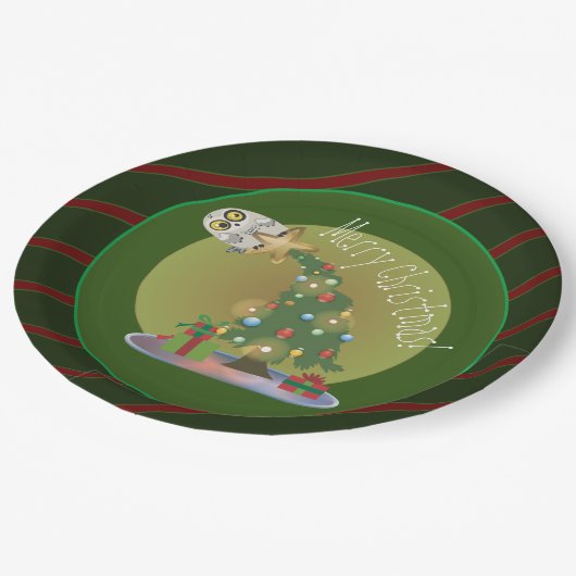 Kerstboomkoorts Papieren Bordje (Gekanteld)