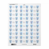 kerstboomkoortslabel etiket (Full Sheet)