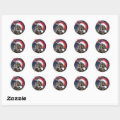 kerstboomkor - Klassieke ronde sticker, glanzend Sticker (Vel)