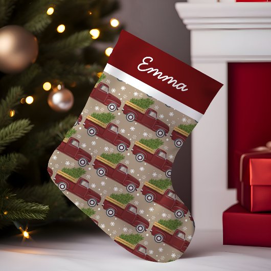  kerstboomkor met Red Truck Kleine Kerstsok