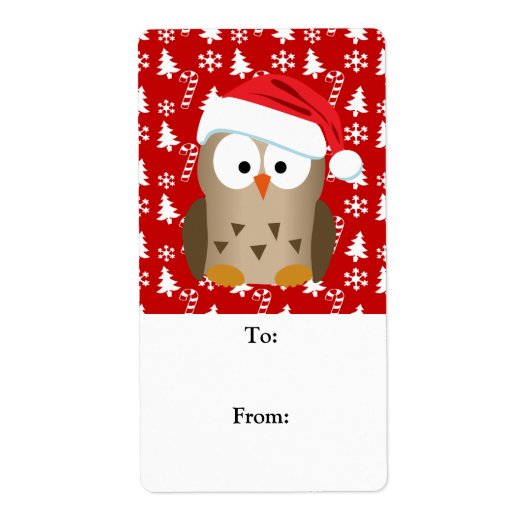 kerstboomkor met Santa Hat Etiket (Voorkant)