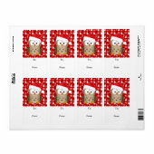 kerstboomkor met Santa Hat Etiket (Full Sheet)