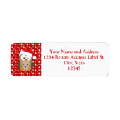 kerstboomkor met Santa Hat Etiket (Voorkant)