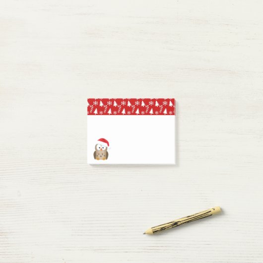 kerstboomkor met Santa Hat Post-it® Notes (Op bureau)