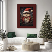 kerstboomkor met Santa Hat Poster