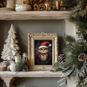 kerstboomkor met Santa Hat Poster