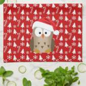 kerstboomkor met Santa Hat Theedoek (Gevouwen)