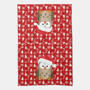 kerstboomkor met Santa Hat Theedoek