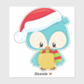 kerstboomkor, stekelwortel, kersthat, karf, kerstm sticker (Vel)