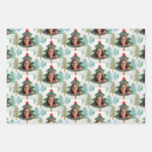 kerstboomkor Woodland Fotopapier — blad met overvu Inpakpapier Vel (Voorkant)