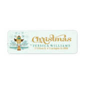 kerstboomkorren, gebell en groot design etiket (Voorkant)
