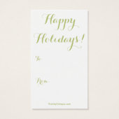 kerstboomkorren Labels Visitekaartjes (Achterkant)