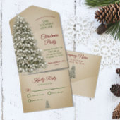 kerstboomkraft Paper Company Holiday Party All In One Uitnodiging