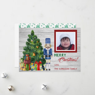 kerstboomkraker of kinderfoto feestdagenkaart