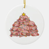 kerstboomkreeft Funny Animal Kerstmis Cer Keramisch Ornament (Voorkant)