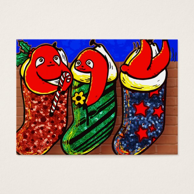 kerstboomkreeft visitekaartjes (Voorkant)