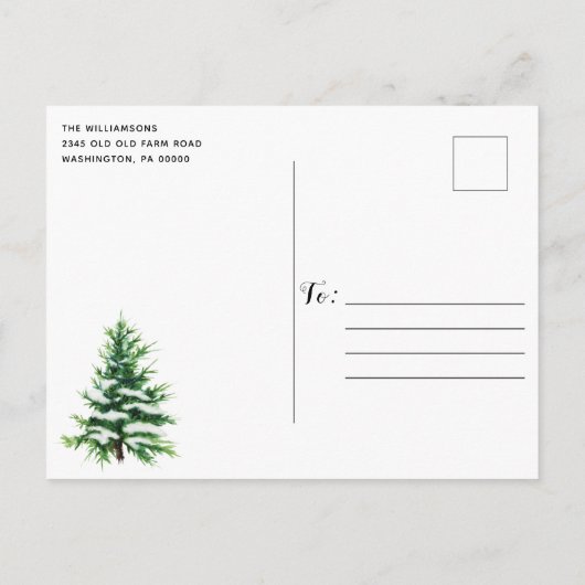 kerstboomkroniek Merry Little kerst Briefkaart (Achterkant)