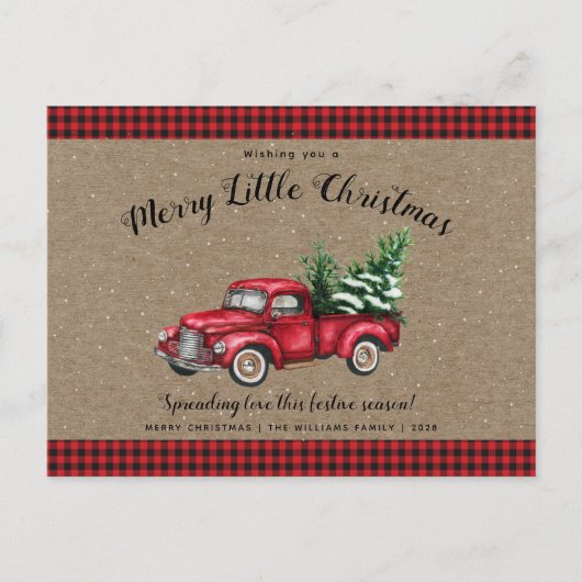 kerstboomkroniek Merry Little kerst Briefkaart (Voorkant)